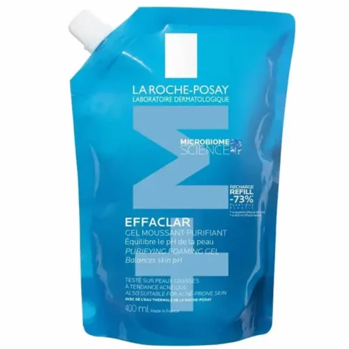 RP La Roche-Posay Effaclar Gel Moussant Peau Grasse Acnéique Recharge | 400ml
