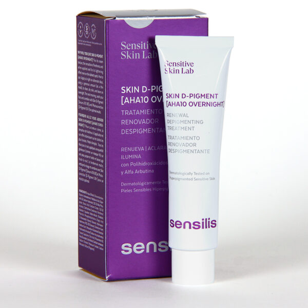 sensilis-skin-d-pigment-tratamiento-renovador-despigmentante-crema-envase-y-tubo-960 Sensilis Skin D-pigment AHA10 Overnight 30ml